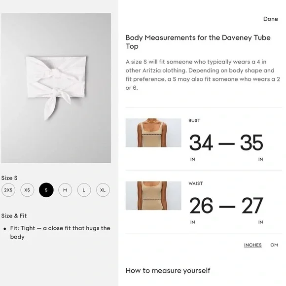 ARITZIA Wilfred Daveney Tube Top Size Small - Picture 7 of 7